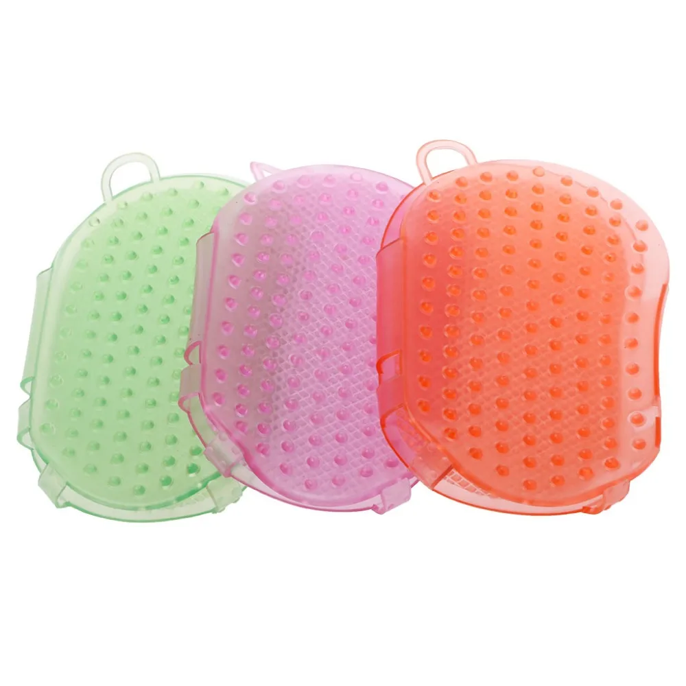 Silicone Exfoliating Brush Scrubber Bath Scrub Glove Spa Back Bath