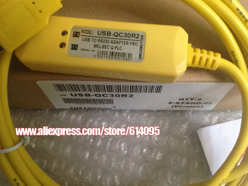 1 шт. желтый кабель для программирования ПЛК USB-QC30R2 для Mitsubishi/кабель для скачивания данных 6-pin линии связи для Mitsubishi