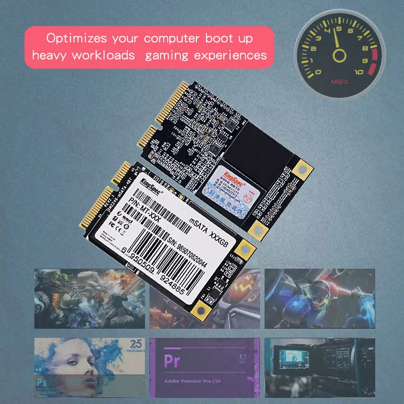 Kingspec mSATA SSD Внутренний SATA MLC 8 ГБ 16 32 64 Гб 128 флэш накопитель твердотельный диск