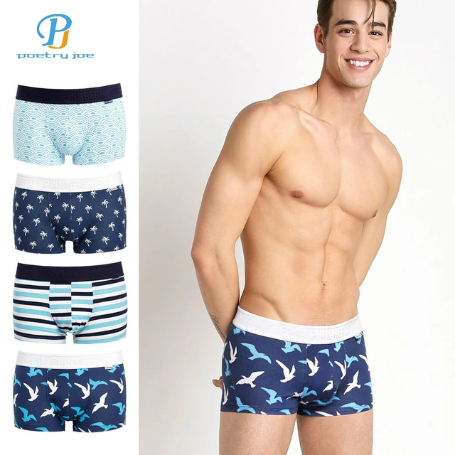Buy Pink Heroes Men Underwear Boxers Ocean Wind Cotton