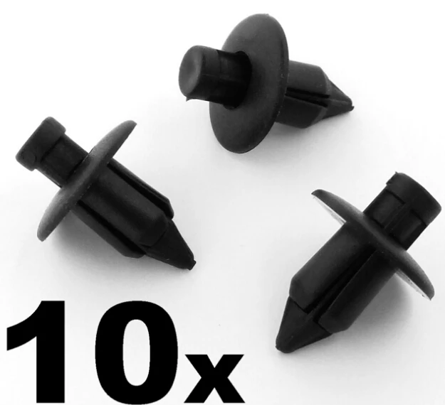 10x For Toyota Black Plastic Trim Clips For some interior fascias