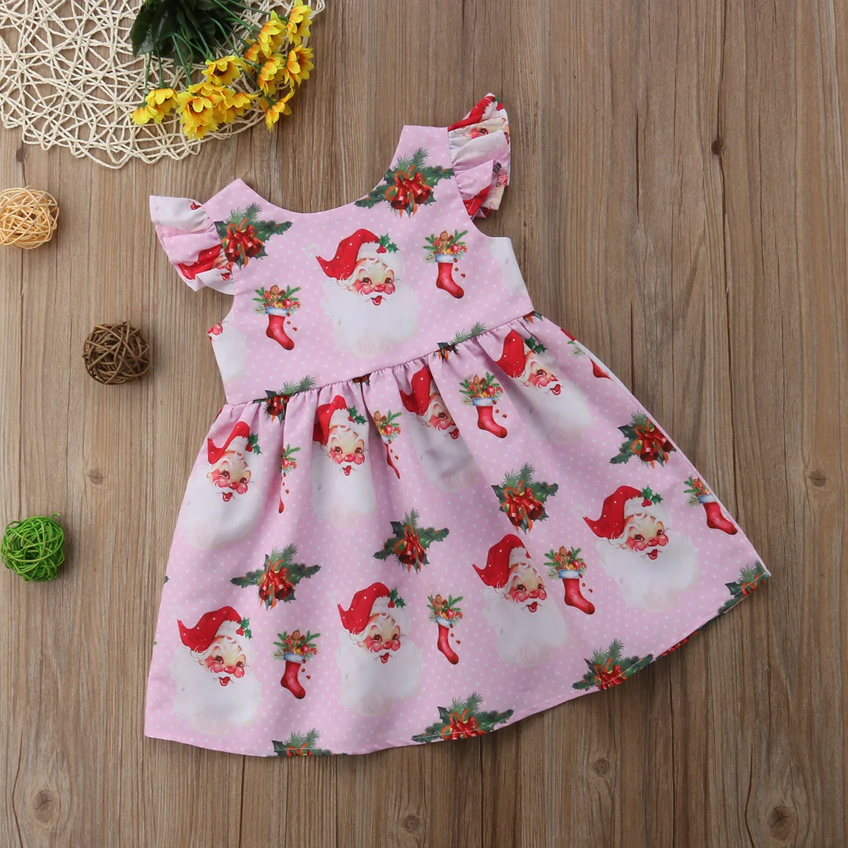

pudcoco Toddler Kids Baby Girl Dress Party Tutu Dress Clothes pudcoco cute baby girl xmas Christmas dress baby girl