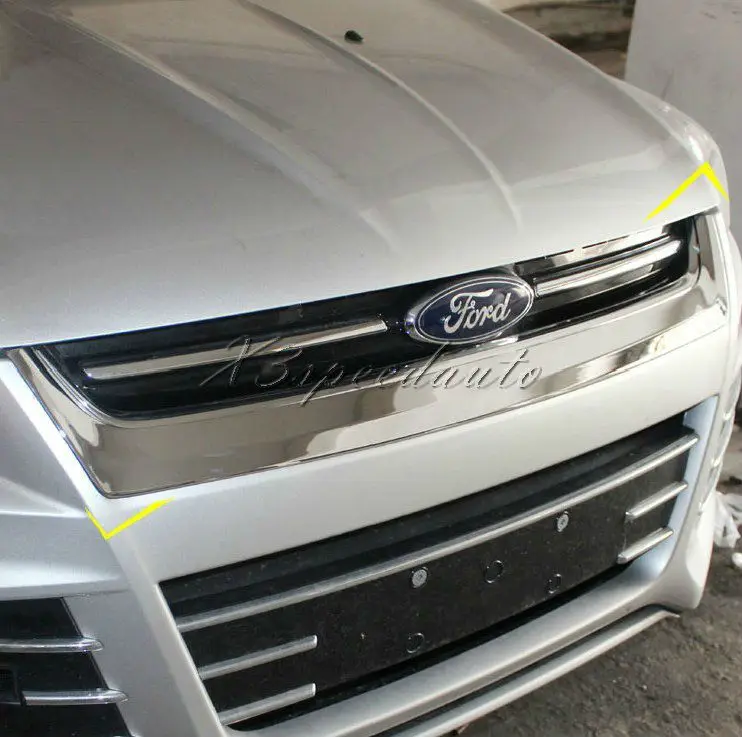 Chrome Front Grille Around Trim for 2013-2016 FORD Escape kuga Molding New