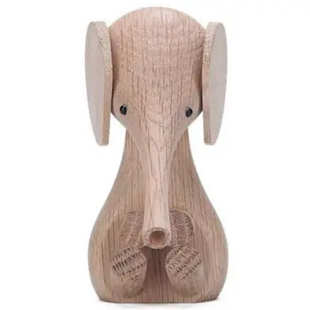 

Nordic Design Animal Lovely Wooden Elephant Miniature Home Decor Figurines Table Decoration Kids Room
