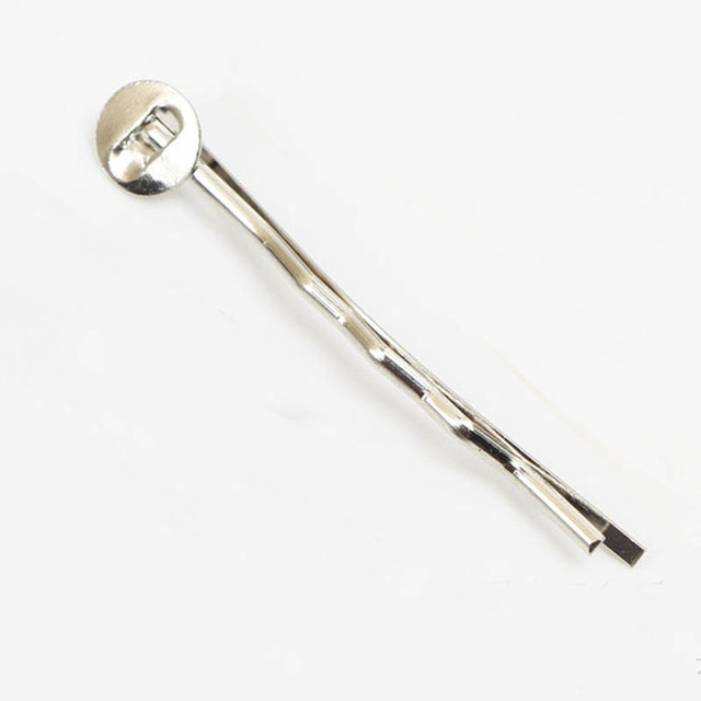 45mm Hair Clip Setting Rhodium Gold Black color Diy Hair Clips Blank Hairpin Base Fit 7/8mm Cabochon Cameo Blanks