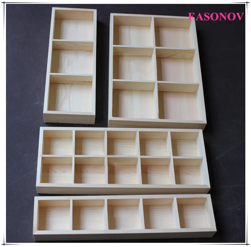 

Multifunction 3/5/6/10Grid Wooden Storage Box Wood flower pots plate Craft Jewelry box Tea Coffee Box Element box Organizer