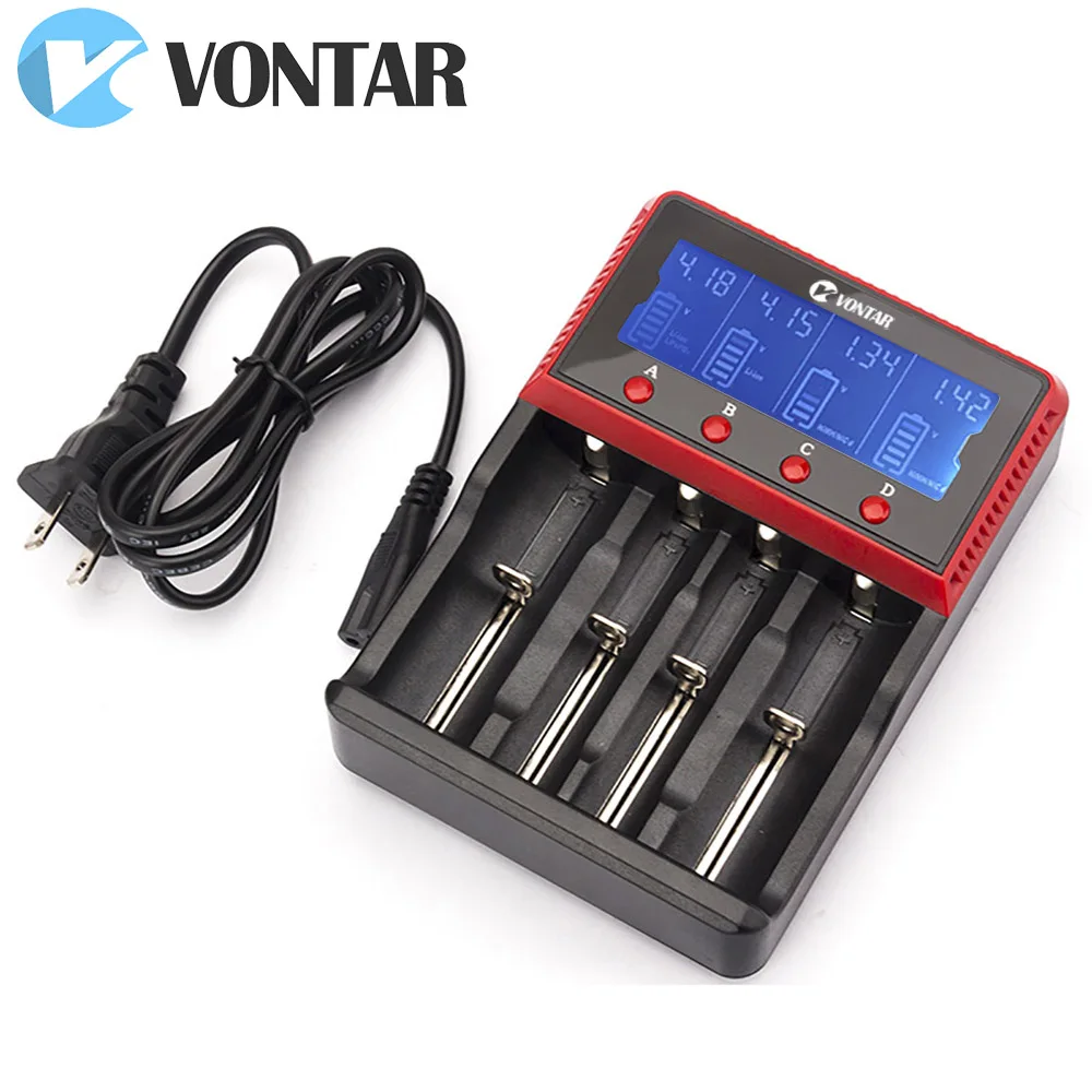 Зарядное устройство для аккумуляторов 4 слота ЖК дисплей Li Ion Ni MH Cd AAA LifePO4 3 7 V 14500