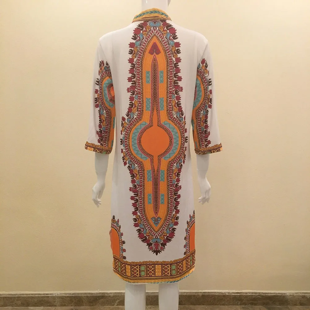 Ретро женские вечерние платья в африканском стиле Dashiki Ik88 миди Повседневные на