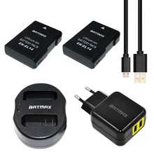 2x EN-EL14 ENEL14 EN EL14 Batteries &Dual USB Charger&EU/US AC Power Plug Adapter for Nikon D5200 D3100 3200 D5100 P7000 P7100