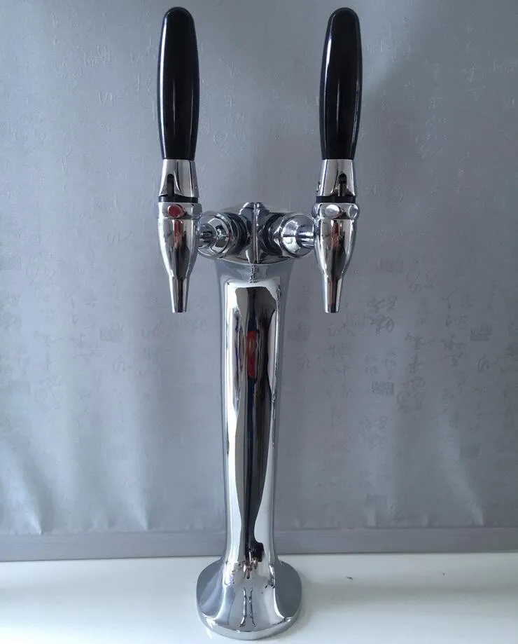 2 ручки Регулируемый пивной Кран Пивной Набор башен, хромированный Kegerator Tap homebrew, латунный диспенсер для разливного пива пивная Колонка Набор