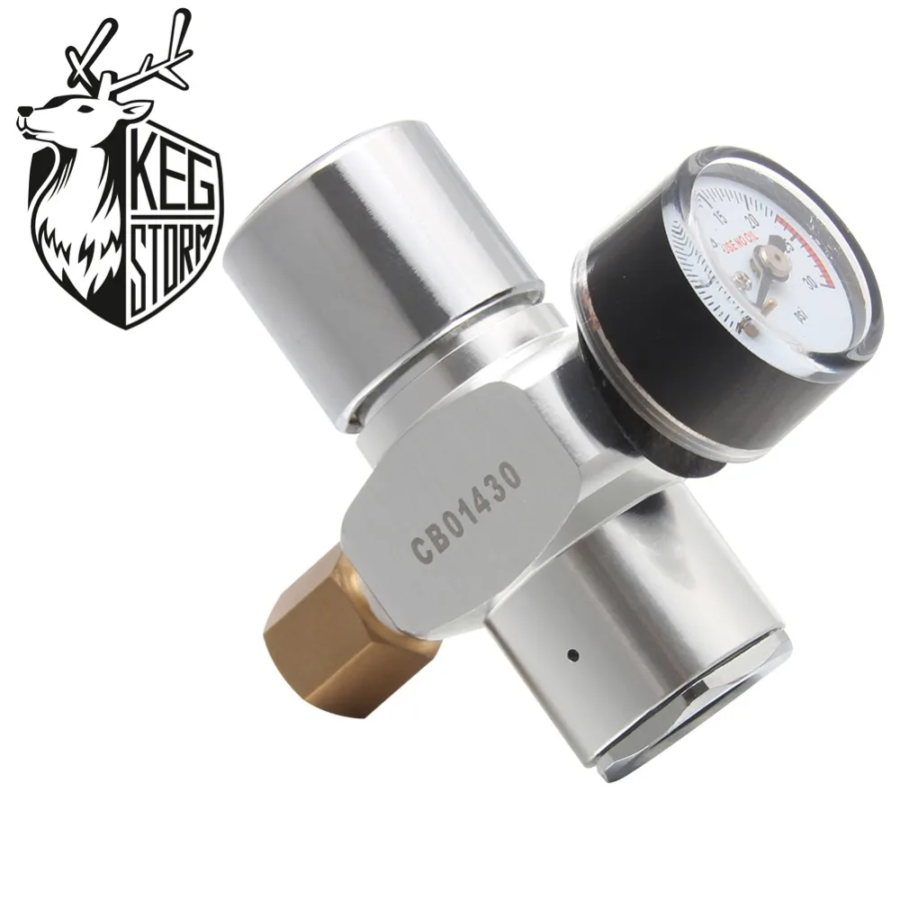 

CO2 Keg Gas Regulator Charger KEG STORM Aluminum for Homebrew Beer Soda Beer Making Tool 0~30 Psi Bar Accessories