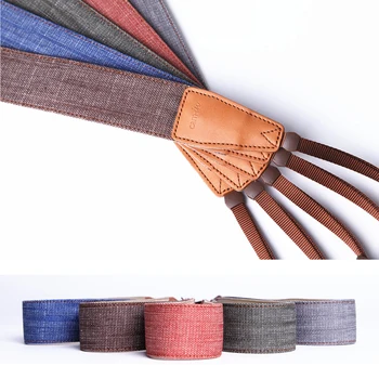 

cam-in 7262-7266 Monochromatic Jean Cow Leather Universal Camera Strap Neck Shoulder Cotton Cloth General Adjustable Belt