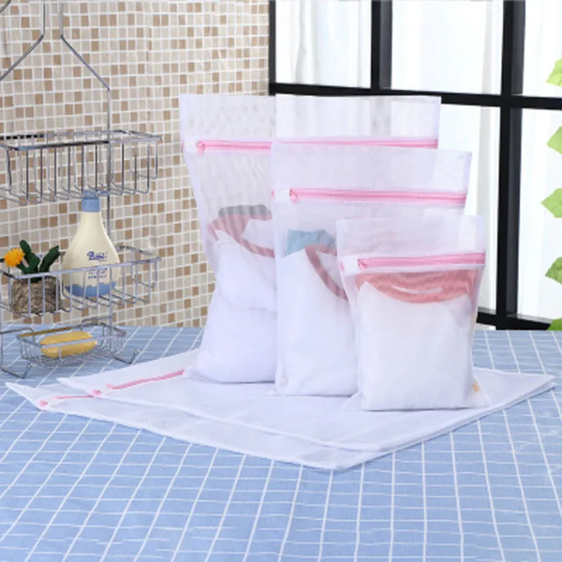 

5 Sizes Clothes Washing Machine Laundry Bra Aid Lingerie Mesh Net Wash Bag Pouch Basket Home Femme
