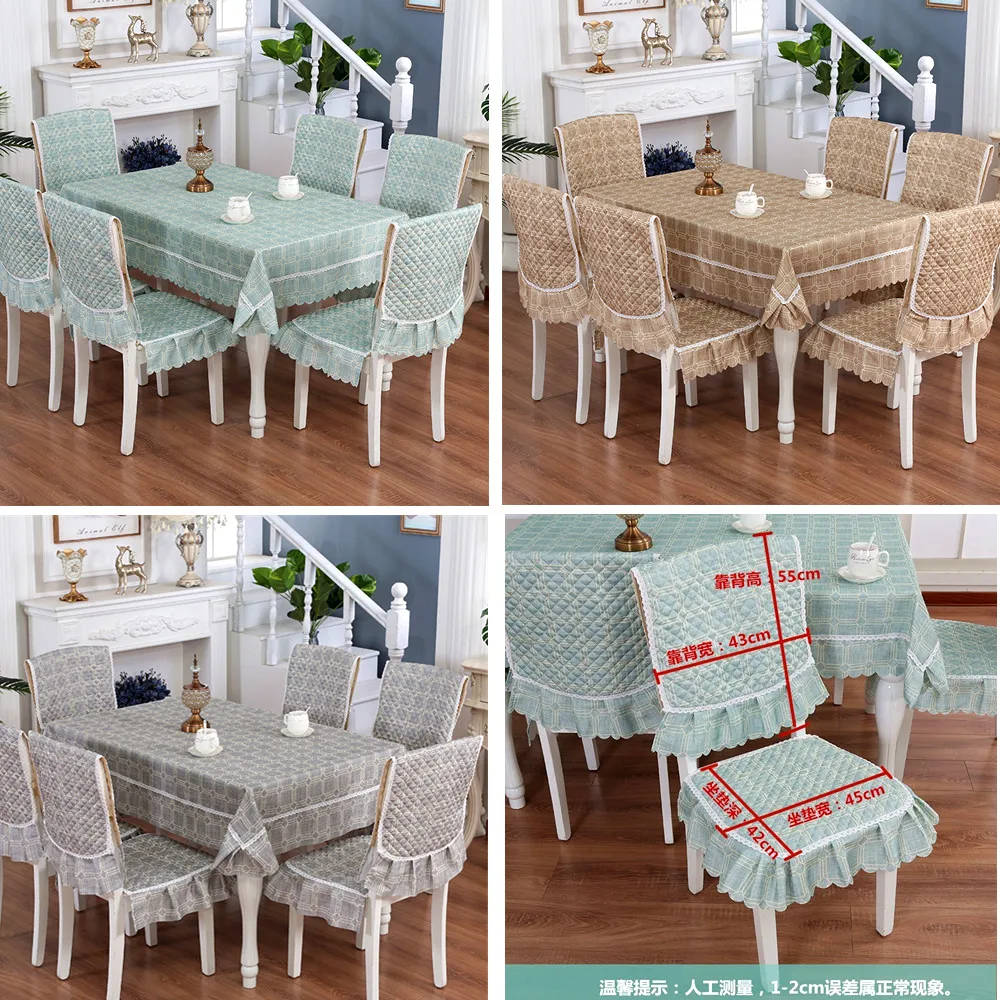 Sadelik yemek masa örtüsü sandalye kılıfı yüksek kaliteli mutfak masa  kapitone kaymaz askıları yemek sandalye minderi masa örtüsü seti _ -  AliExpress Mobile
