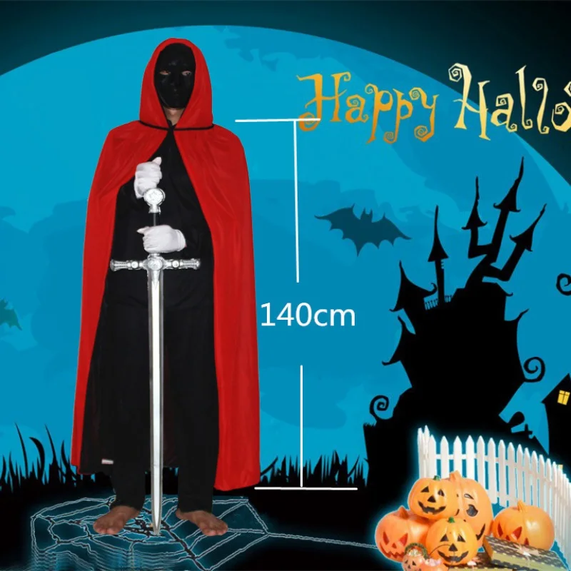 Готический капюшоном пятно Плащ Хэллоуин шаман вампира пиратский плащ