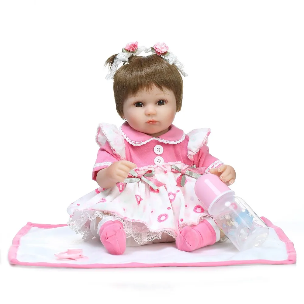 Npkколлекция 40 см boneca reborn мягкий силиконовый reborn baby doll Реалистичная Мода Детские куклы, играющие горячие игрушки для детей Рождество