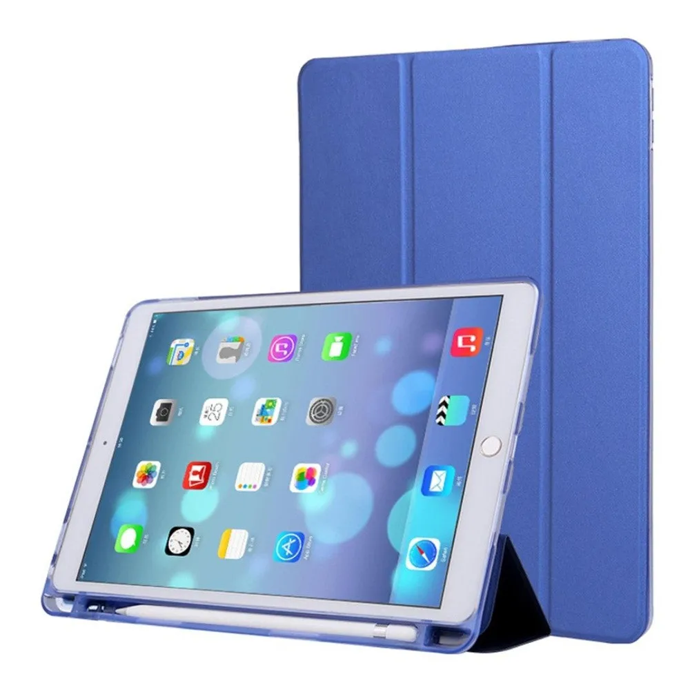 Силиконовый чехол для iPad 9 7 дюйма 2018 с держателем карандашей Apple тонкий