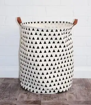 Zakka корзина для белья для ванной комнаты, корзина для белья, сумка для хранения детских игрушек, органайзер, простая Экологически чистая Домашняя Декоративная Сумка - Цвет: Синий