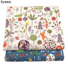 Syunss Diy Лоскутная Ткань для квилтинга колыбели подушки платье ткань для вышивки животных Парк набивная саржа хлопок ткань