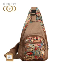 Coofit Национальный Стиль парусиновый нагрудный мини рюкзак модный стильный через плечо красочные цветочные сумки-мессенджеры для девочек сумки для школы унисекс