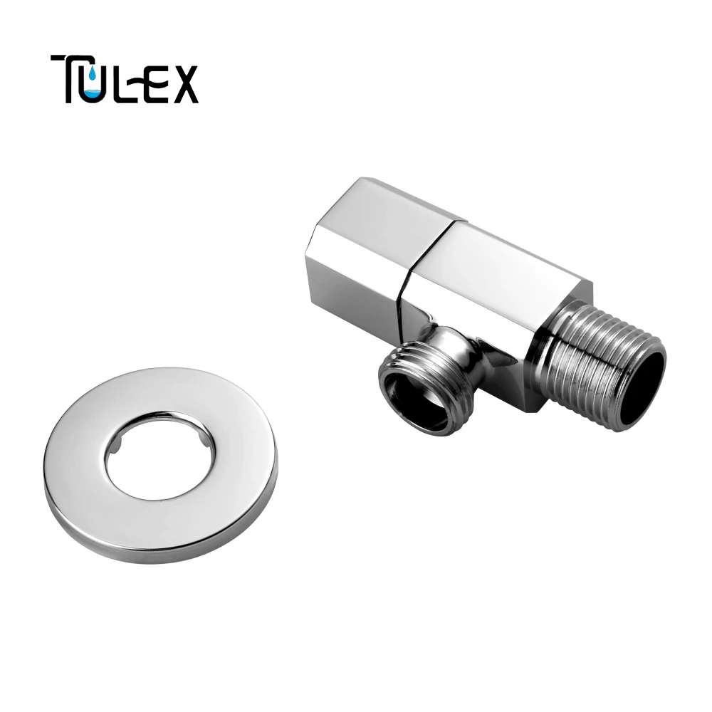 TULEX клапан для воды, кран, угловой клапан, латунный переключатель G1/", угловой клапан для туалета, насадка для душа, соединитель, твердый латунный хромированный