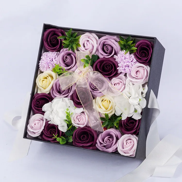 1 шт. красивая роза искусственный цветок подарочная коробка Творческий цветок розы свадьба день рождения поставки День Святого Валентина