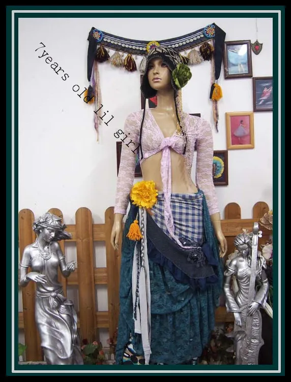 

Кружевной топ для танца живота, цыганский богемный Топ, корейский кружевной топ с 9 рукавами DM34