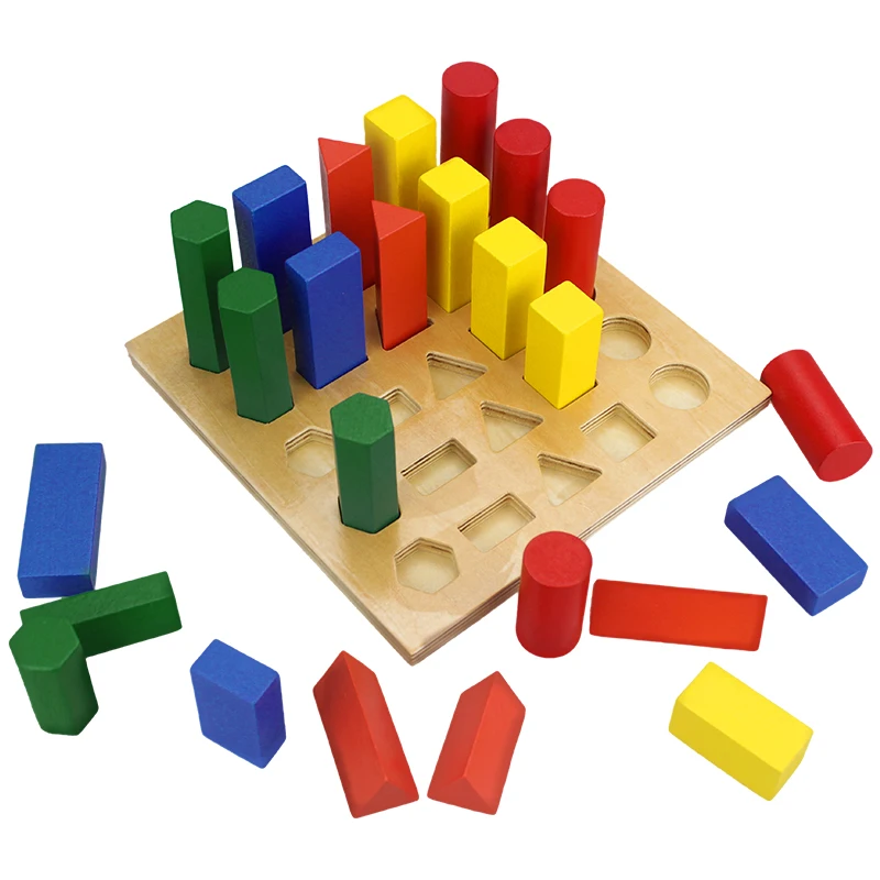 

Wooden Montessori Baby Toys Montessori Geometric Ladder Educational Early Learning Toys For Kids Birthday Gift MH1764H