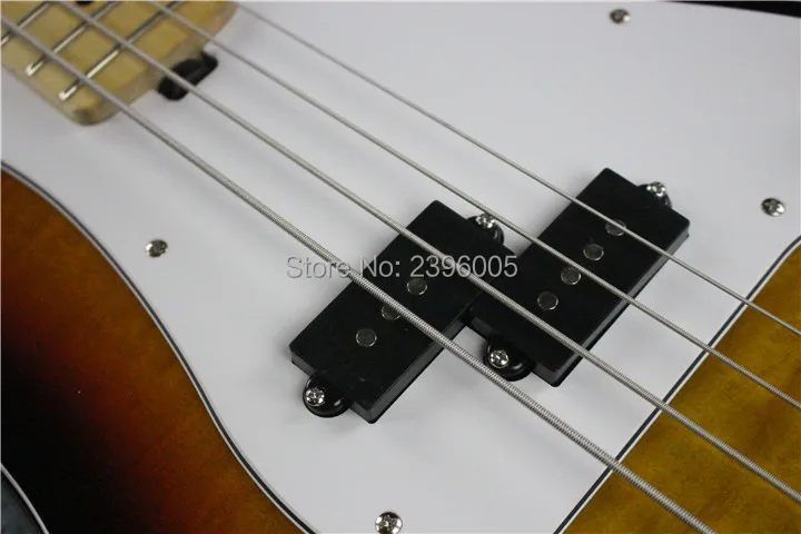 Fantasy Guitar Club F bass guitar стеганый кленовый топ. Винтажный пригород басов гриф