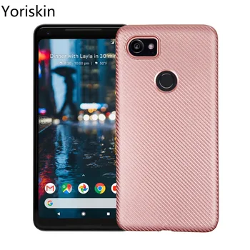 

Slim Carbon Fiber Shockproof Phone Cover Case For Pixel 2 XL Luxury Soft TPU Gel Back Shell Case For Google Pixel 2 XL Fundas