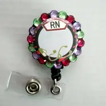 Медсестры RN имя Выдвижная рулетка для удостоверения BLING бейдж держатель 10 шт./партия