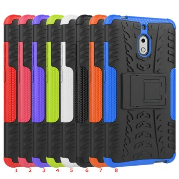 

30pcs/lot Dropproof 2 in 1 Rugged Tough Heavy Duty Tire Armor Case with kickstand For Nokia 2.1