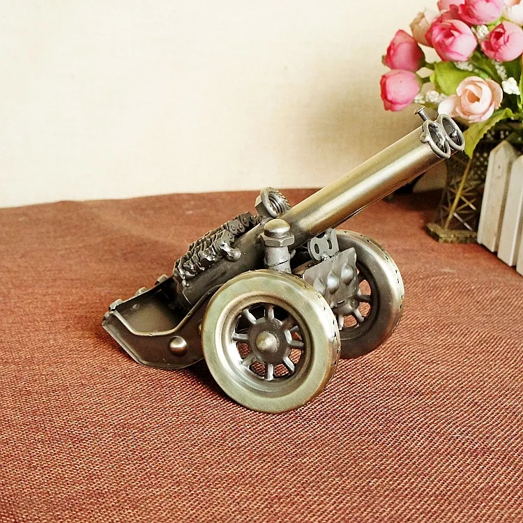 delicate golden handmade classic collectible home decor ancient weapon cannon model building toys for children kids