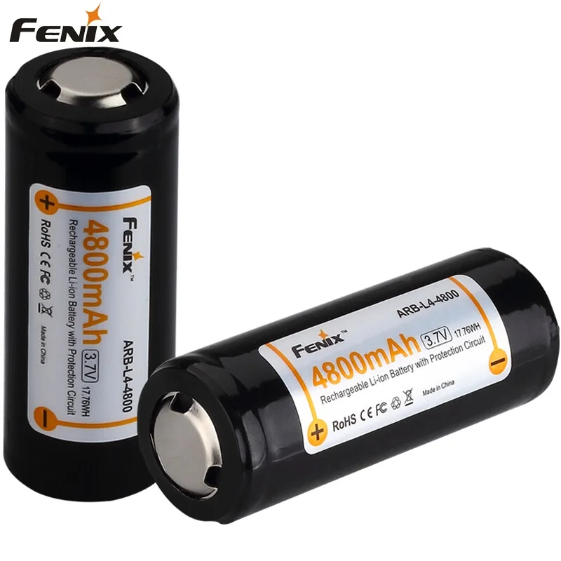 Fenix ARB-L4-4800 высокой емкости 4800mAh 3,7 V 26650 литий-ионная аккумуляторная батарея