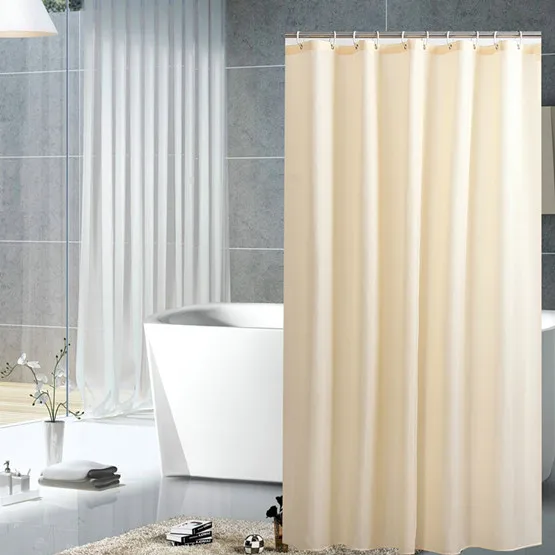 Hotel Fabric Shower Curtain Waterproof and Mildew Free Bath Curtains
