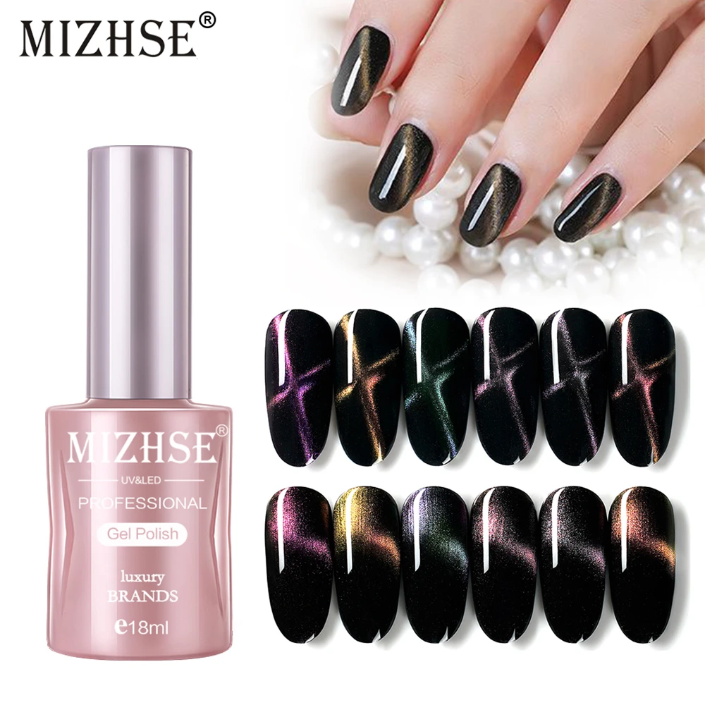 

MIZHSE Cay Eye Ga 18ml Magnetic Gel Nail Polish Long Lasting UV Hybrid Esmalte Permanente Gel Soak Off UV LED Gel Varnish