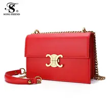 Модные сумки через плечо для женщин,, сумка через плечо, сумочка, спилок, Женский лоток для курьерских сумок, цепные характеристики