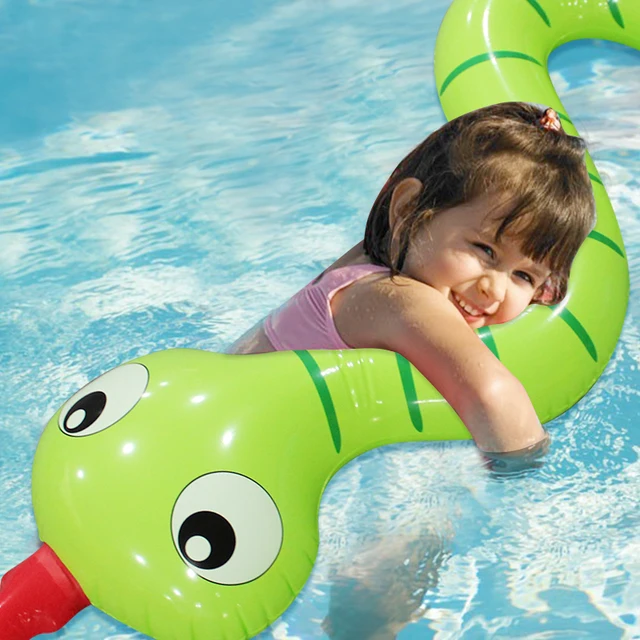 170cm Children Inflatable Snake Swimming Ring Ride on Snake Pool Float
