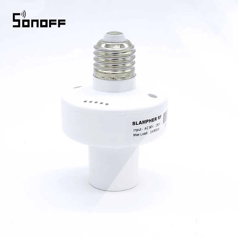 Sonoff Slampher E27 Wifi держатель света RF 433 МГц беспроводной свет лампы держатель для ламп умный дом автоматизация модули работать с Alexa - Комплект: SONOFF Slampher