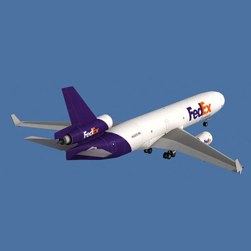 DIY 1:100 FedEx MD-11 самолета Бумага Модель литья под давлением грузовой самолет модель сборки ручной работы по дереву 3D игра-головоломка детские игрушки