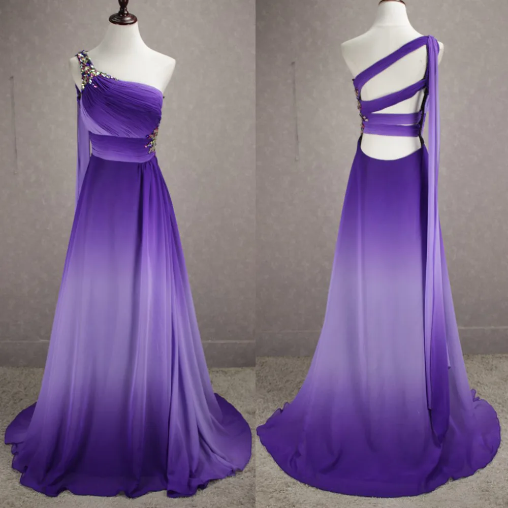 ombre prom dresses long
