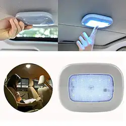 Универсальный USB Перезаряжаемые белый/синий светодиодный автомобиля светильник для ЧТЕНИЯ ИНТЕРЬЕР крыша потолочный купол багажная лампа