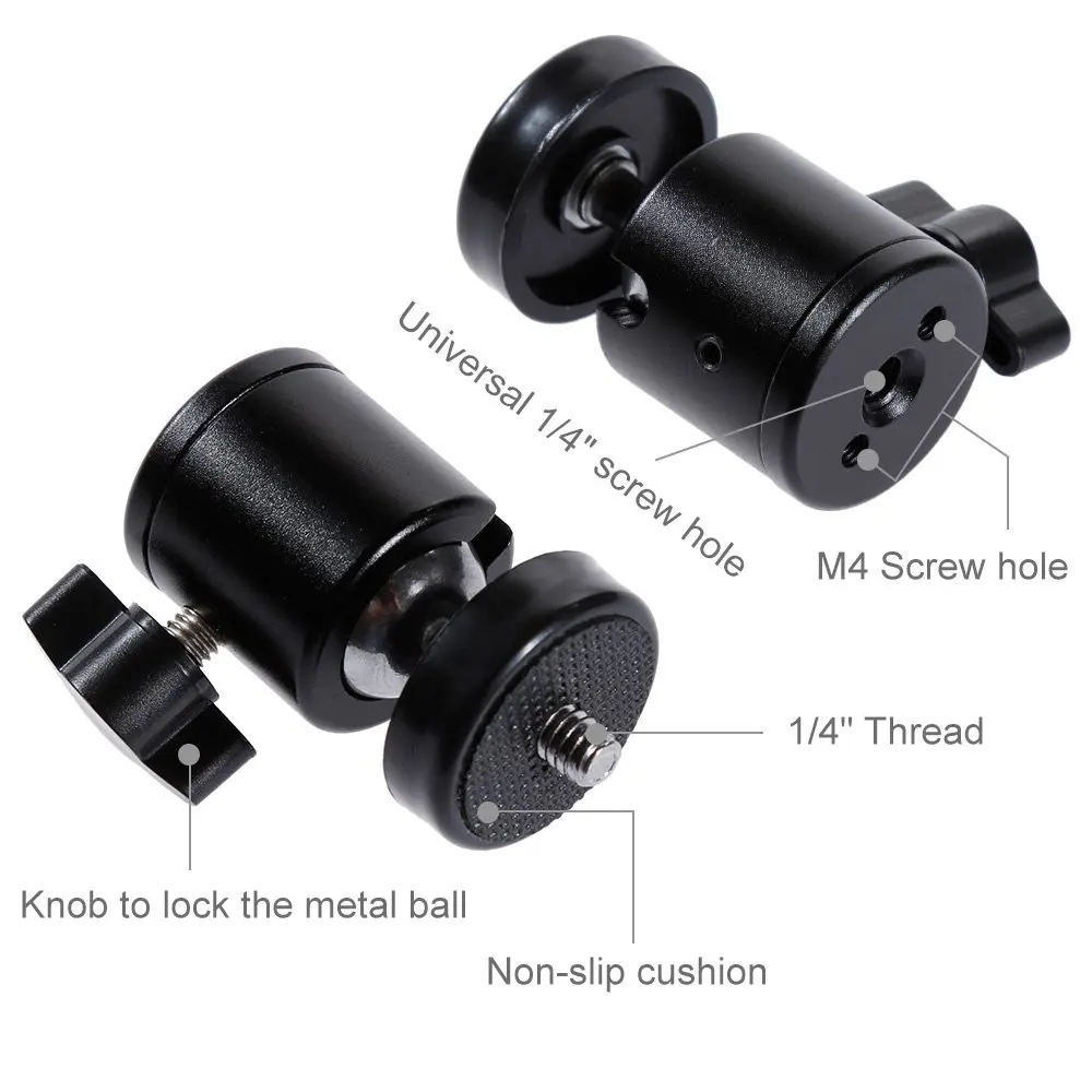 

Q29 Mini Tripod Ball Head Ballhead+1/4"Screw Mount Stand 360 Swivel DSLR DV Camera DSLR Camera Accessories