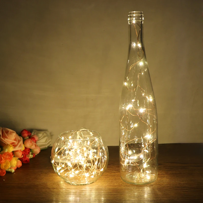

LemonBest LED Starry String Lights Fairy Micro LEDs Copper Wire, Battery Powered by 2x CR2032 for Party Christmas Wedding 2m
