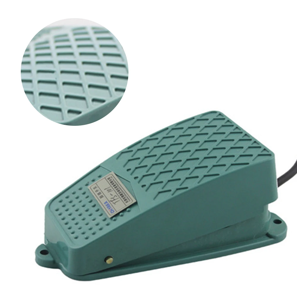 

Industrial Pedal Useful 250V 10A Aluminum Housing Momentary Practical Metal Foot-switch Safety Antislip Durable Easy Use