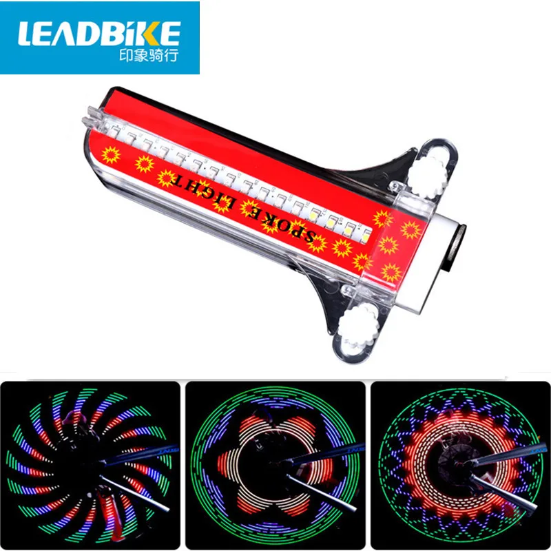

Leadbike Colorful 32 Leds Patterns Bicycle Wheels Signal Tire Lights for Cycling MTB Road Kids Bike Spoke Flash Rear Tail Light