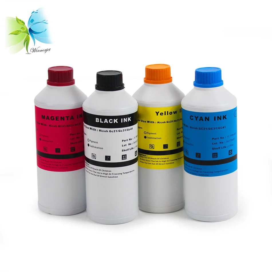 Winnerjet 4 liters GC41 bulk ink for Ricoh SG 3110DN Gel for Sawgrass Sublimation Ink-in Ink