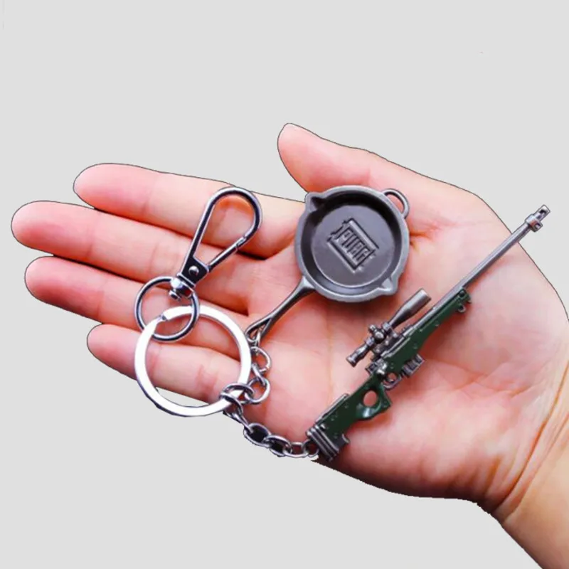  Game PUBG Level 3 Frying 98K AWM Playerunknown's Battlegrounds Cosplay Props Alloy Armor Model Key 