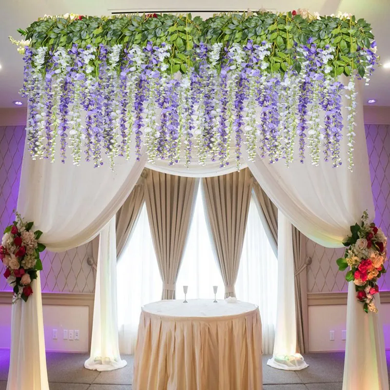 Frigg 1 M Artificial Rosa flor fila boda decoración flor pared camino citado puerta tienda seda flor fila boda suministros Frigg 1 M Artificial Rosa flor fila boda decoración flor pared camino citado puerta tienda seda flor fila boda suministros