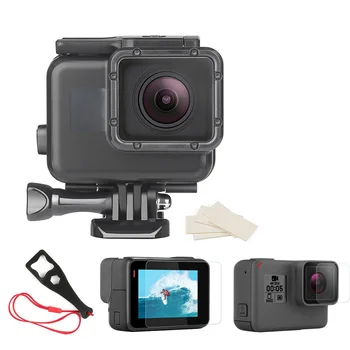 

for Gopro Hero 7 6 5 Accessories Set Screen/Lens protector Hand Grip 45m Waterproof Case for Go pro 7 6 5 Camera Accessory